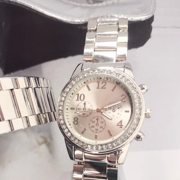 Liliana Silver Heels with Sleek Transparent Strap - Picture 6 of 9